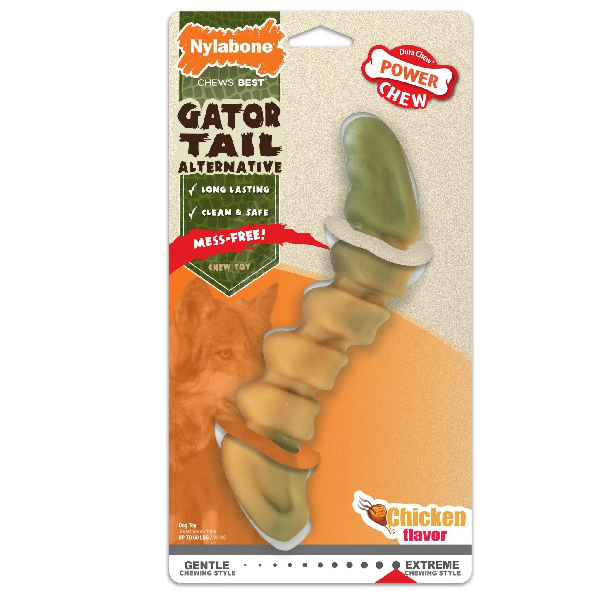 Power Chew Gator Tail, Chicken, Large/Giant, Up to 50 lbs - Image 1