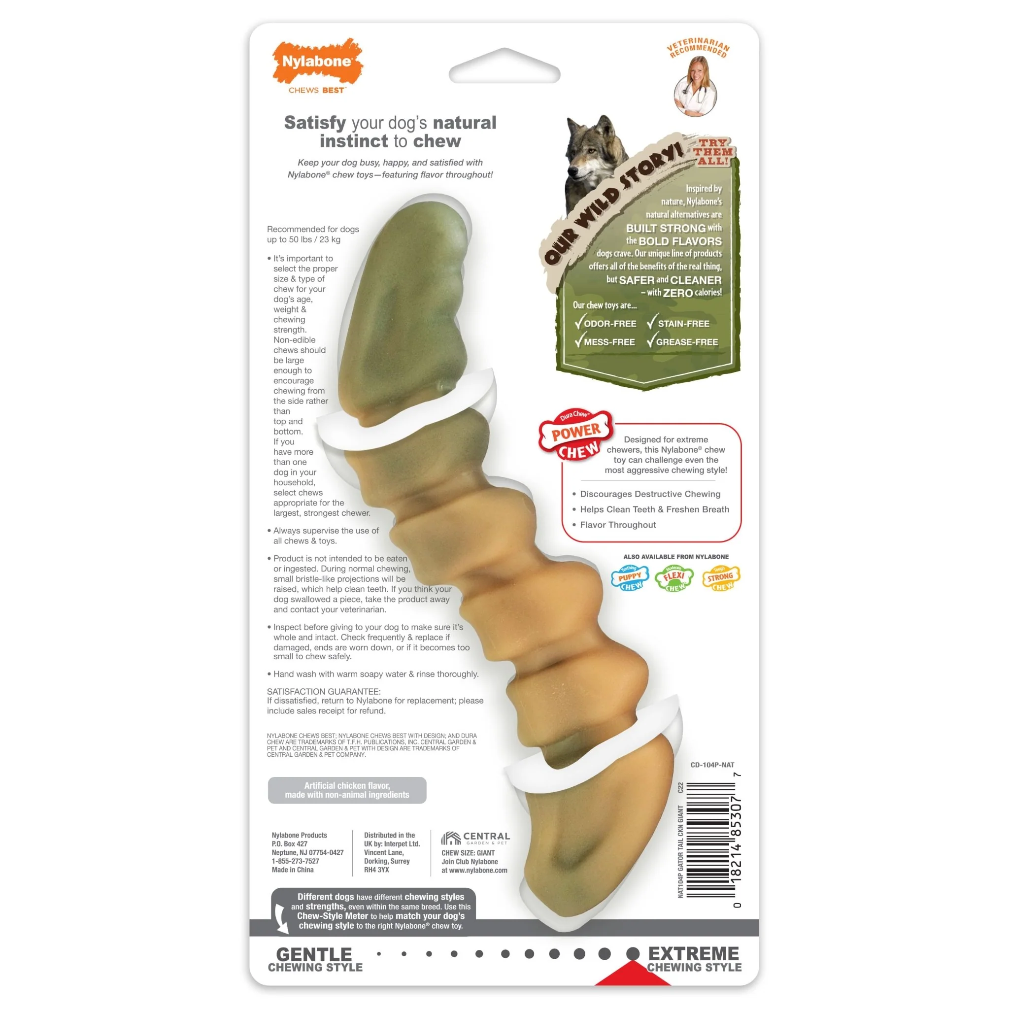 Power Chew Gator Tail, Chicken, Large/Giant, Up to 50 lbs - Image 2