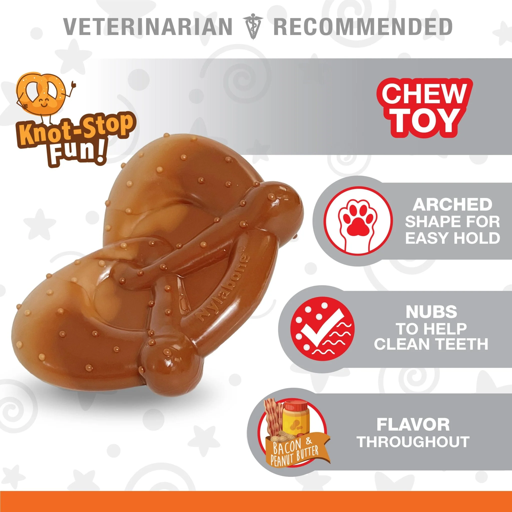 Power Chew Pretzel Dog Toy, Bacon & Peanut Butter, Small/Regular, Up to 25 Ibs. - Image 3