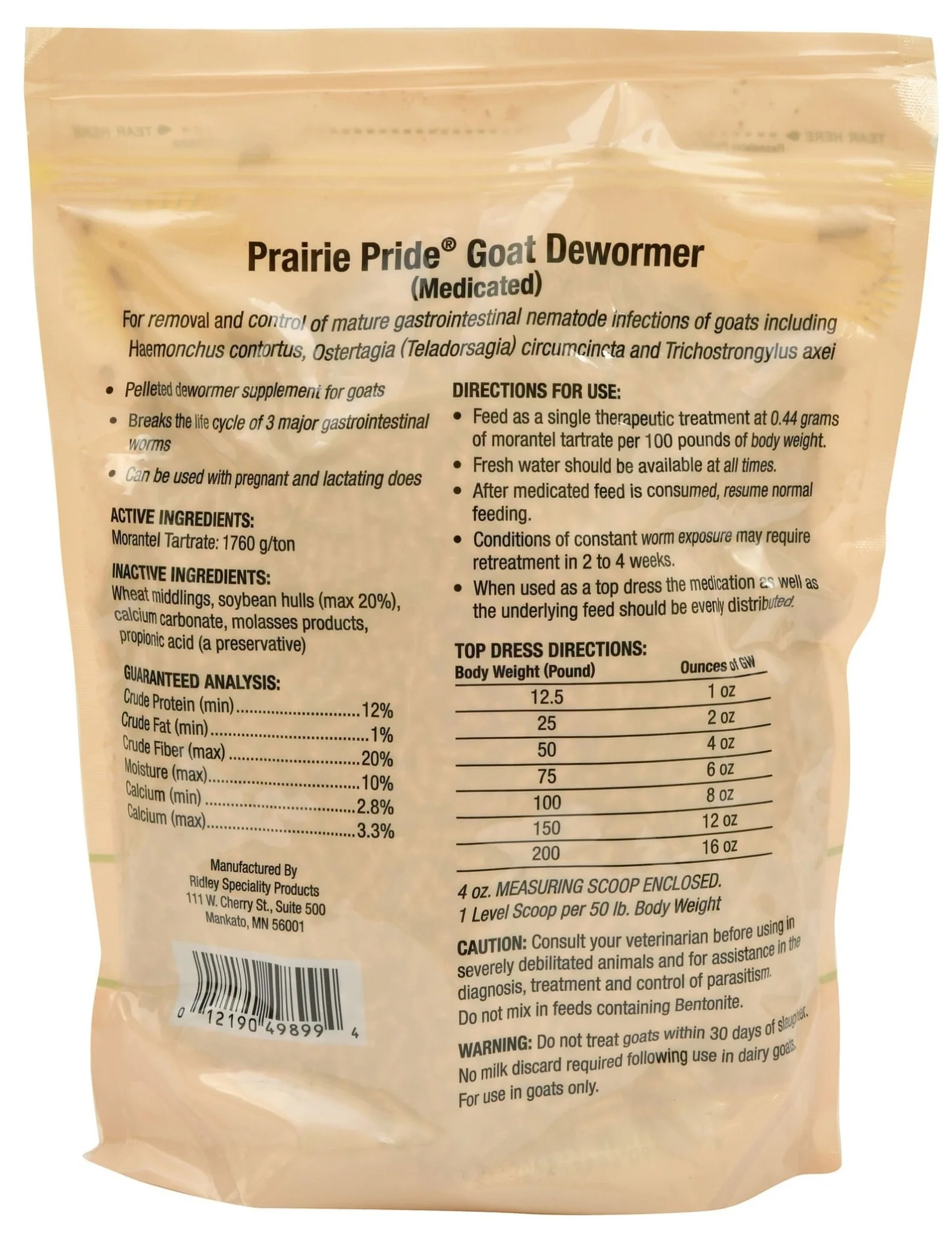 Prairie Pride Pelleted Goat Dewormer, 3 lb - Image 2