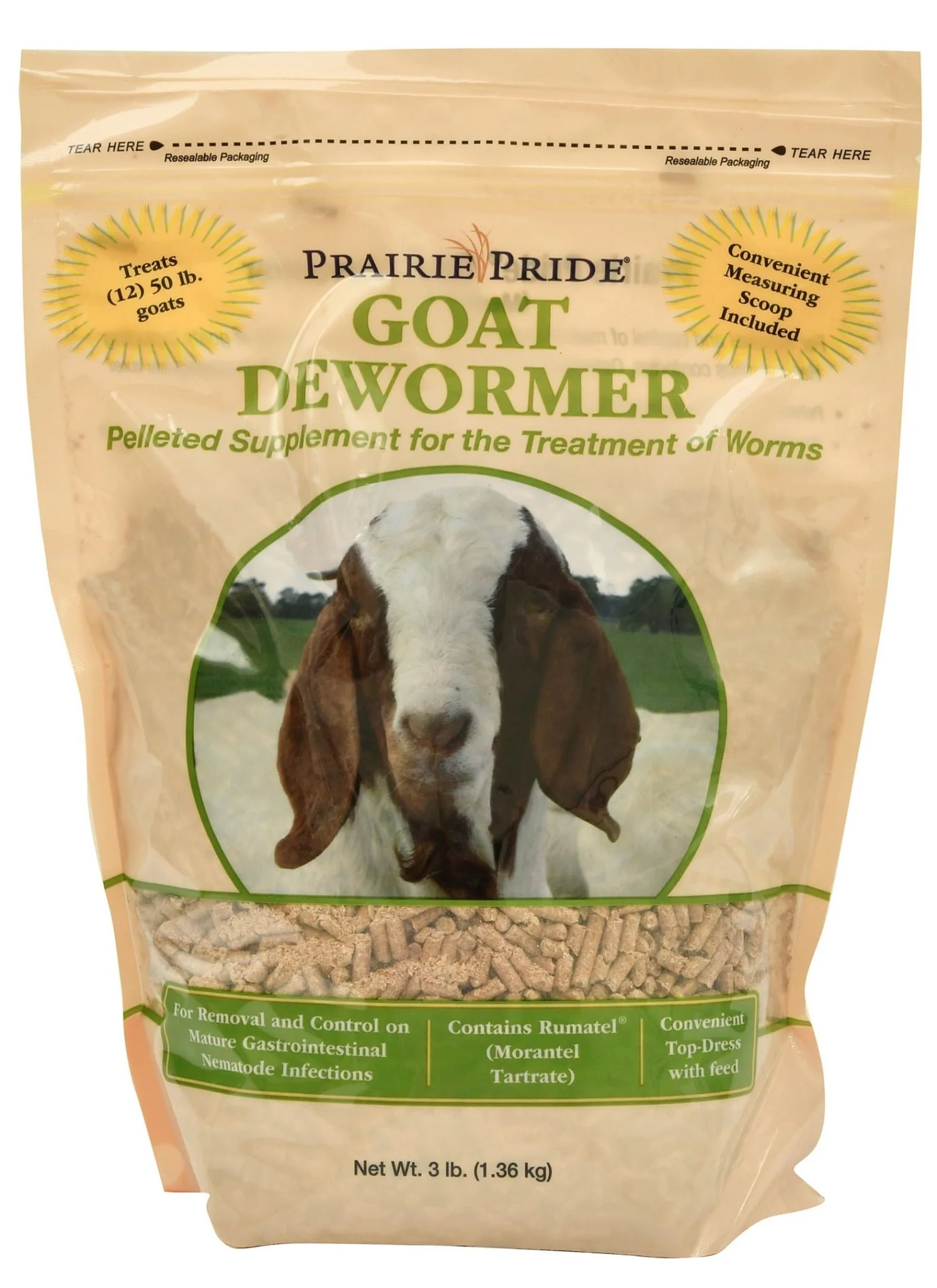 Prairie Pride Pelleted Goat Dewormer, 3 lb - Image 1