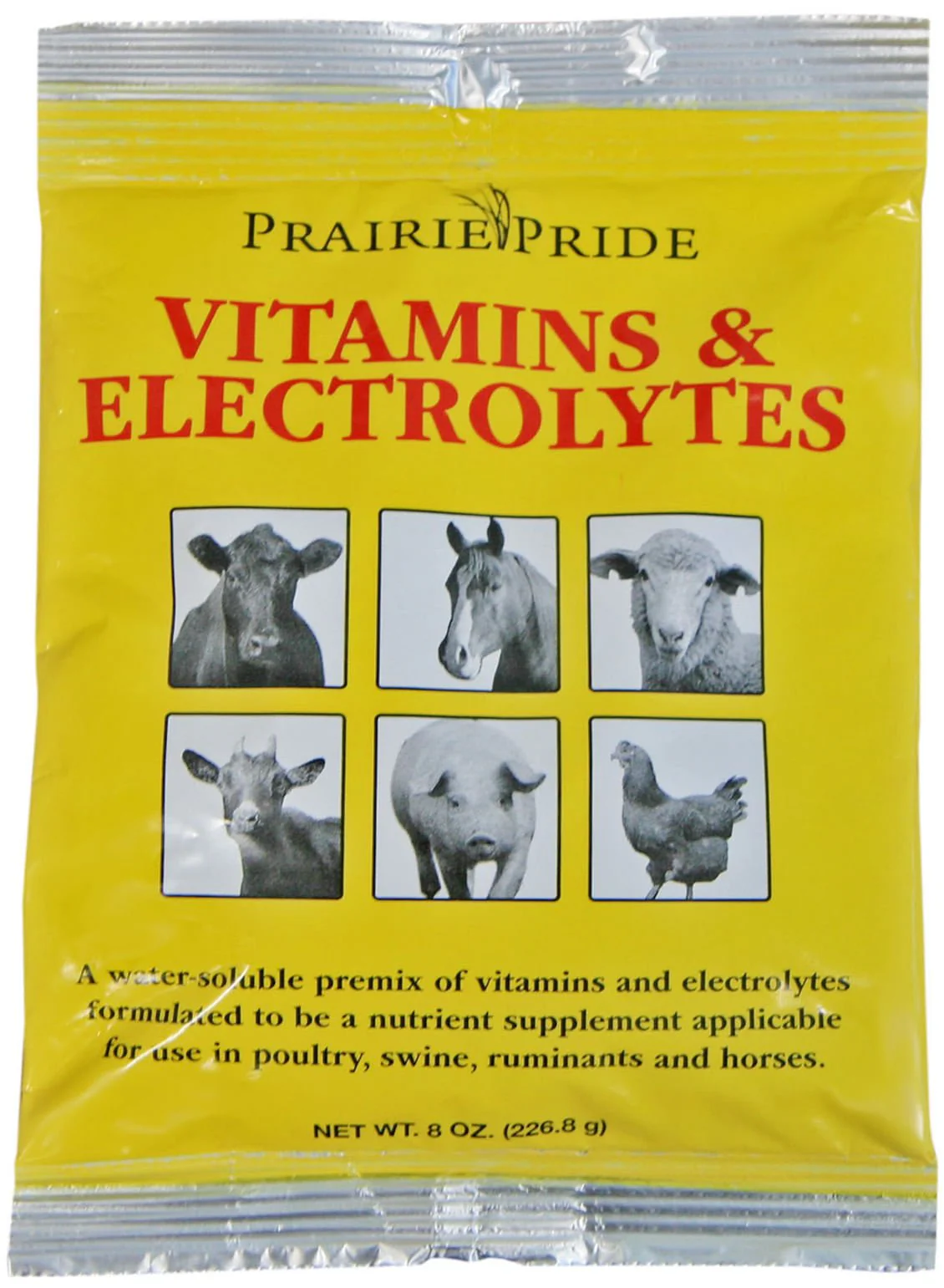 Prairie Pride Vitamins & Electrolytes for Livestock, 8 oz - Image 1