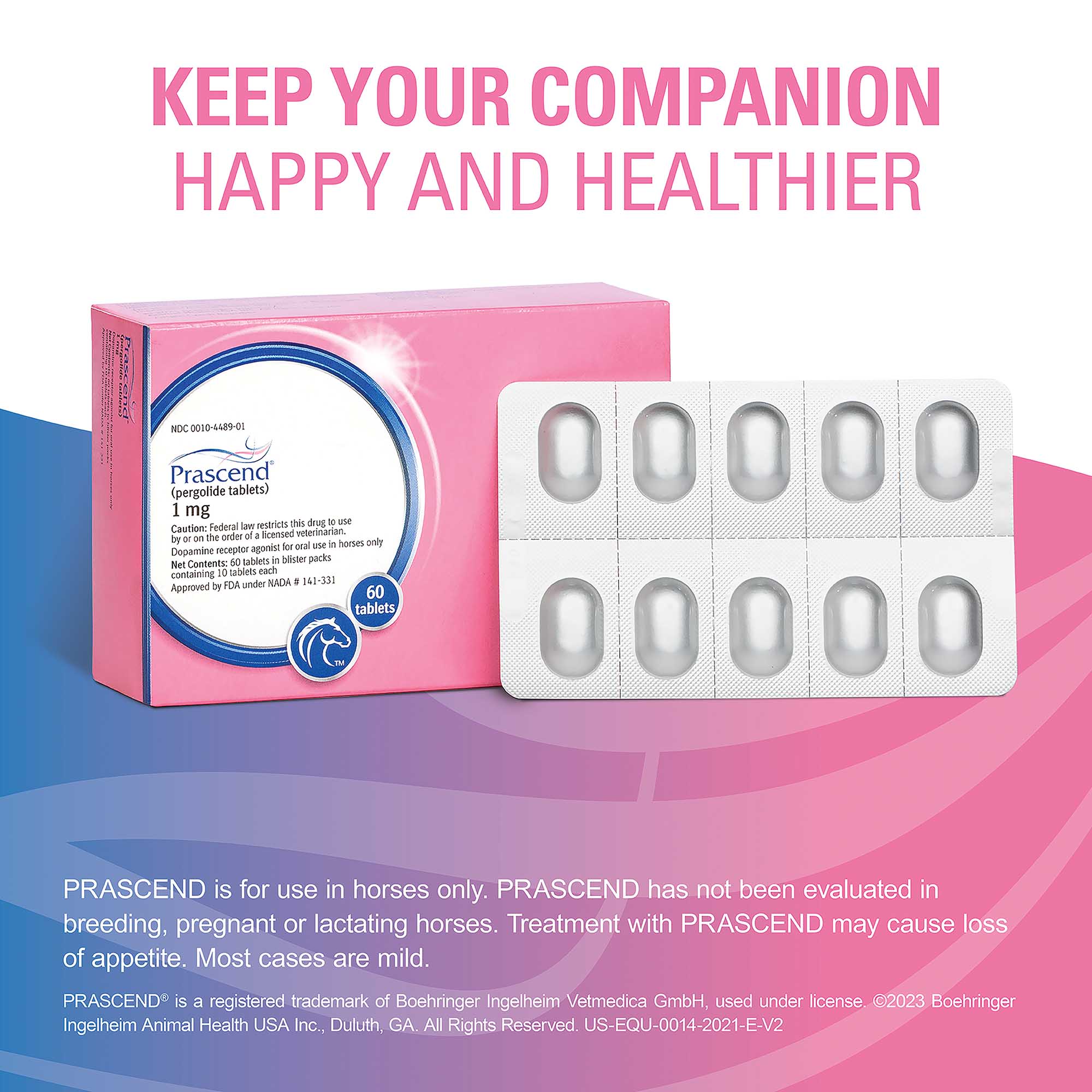 Rx Prascend (pergolide tablets) for Horses, 1 mg - Image 3