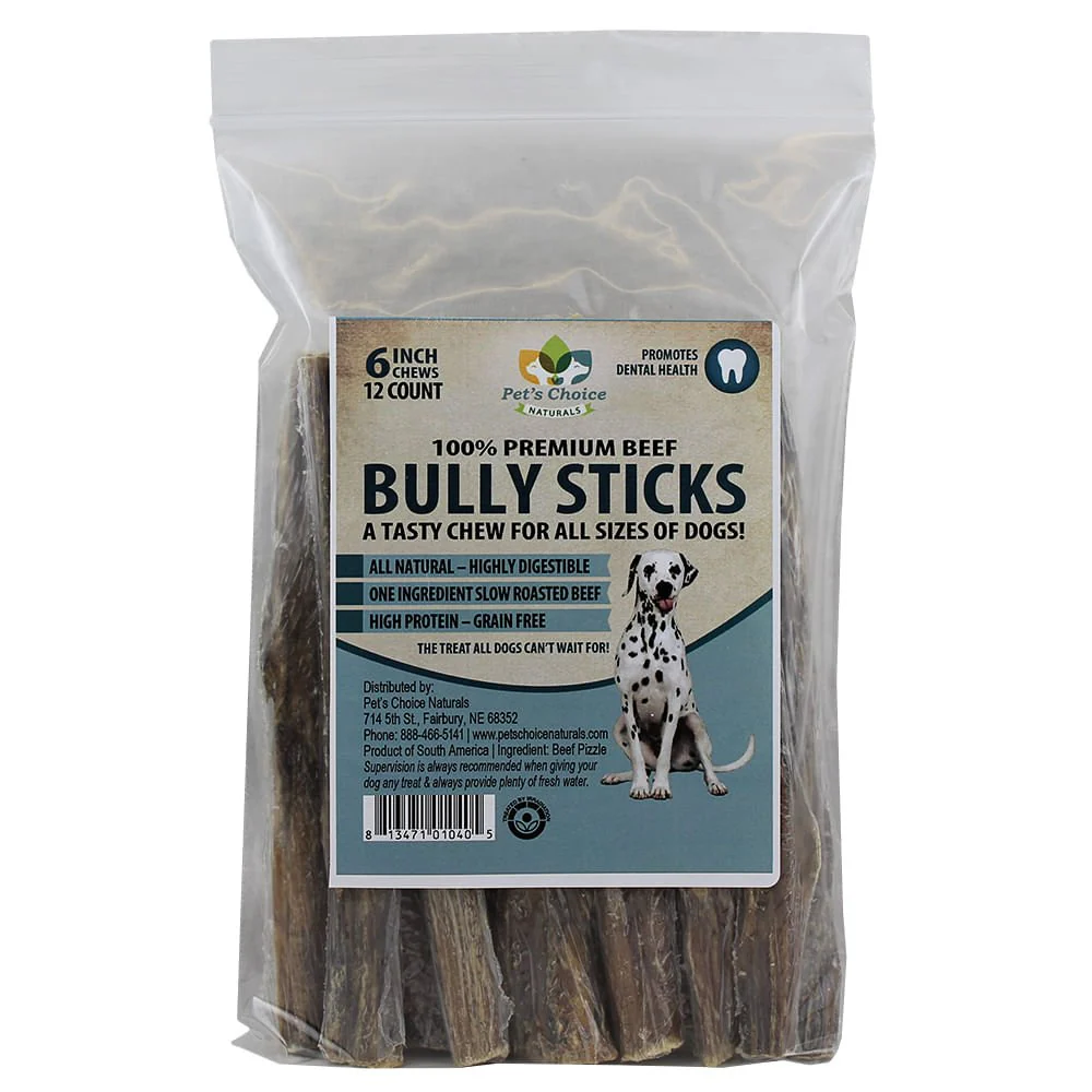 Premium All Natural Dog Pizzle Chews, 6″