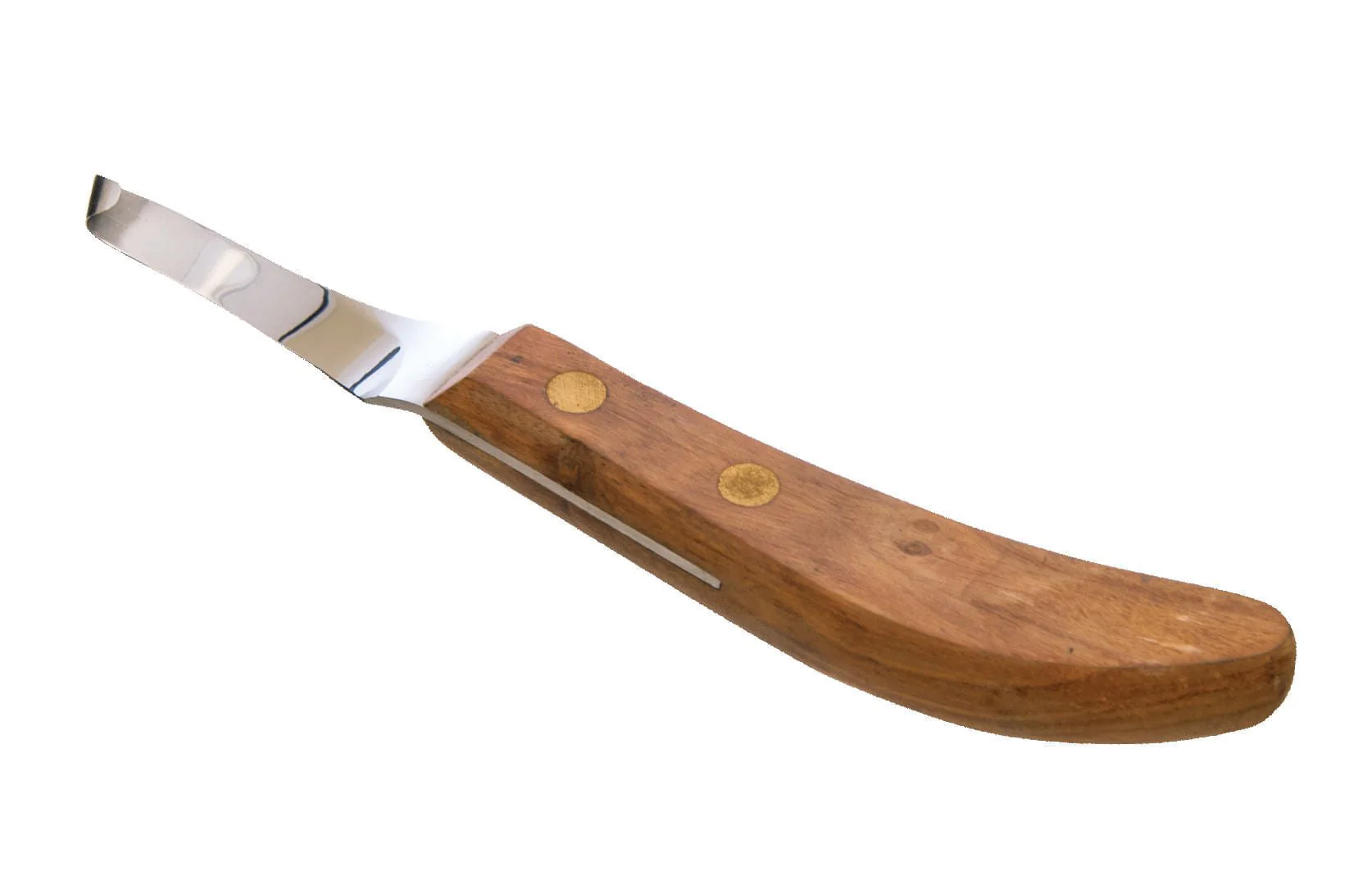 Jeffers Drop Blade Hoof Knife with Walnut Handle, Left or Right Hand Options - Image 1