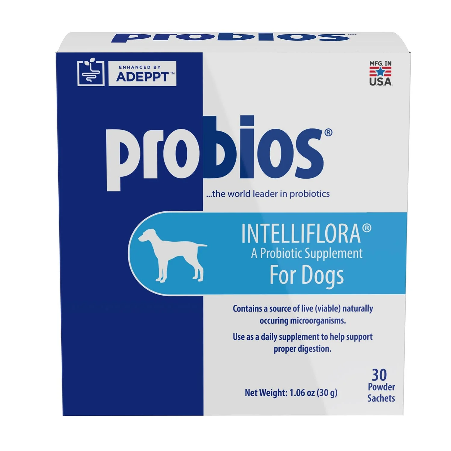 Probios Intelliflora Probiotic Supplement For Dogs, 30 Pack - Image 1
