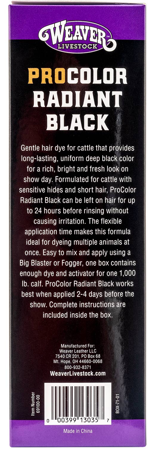 ProColor Radiant Black Livestock Hair Dye - Image 3