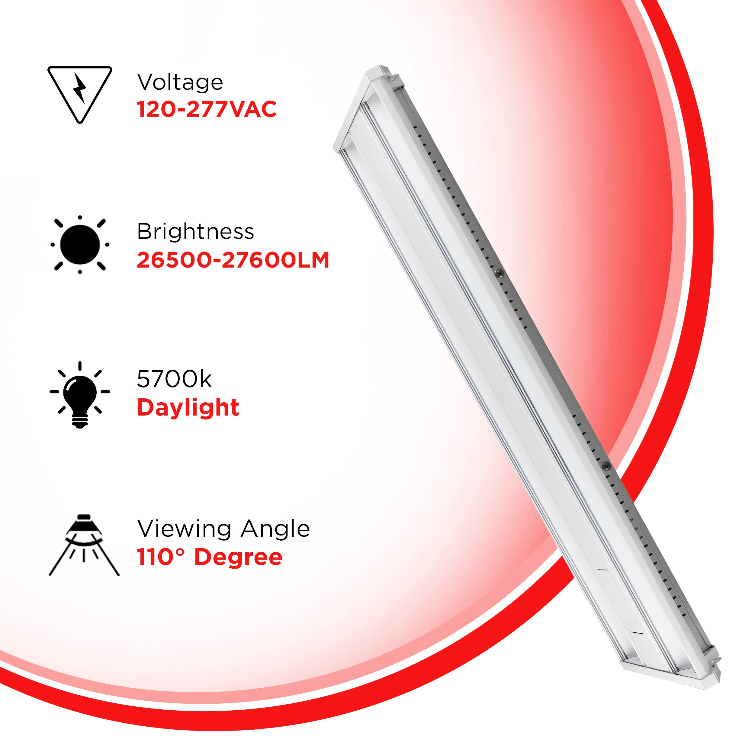 220W 2FT LED Linear High Bay - 5000K - 29799 LMS UL-Listed - Image 3