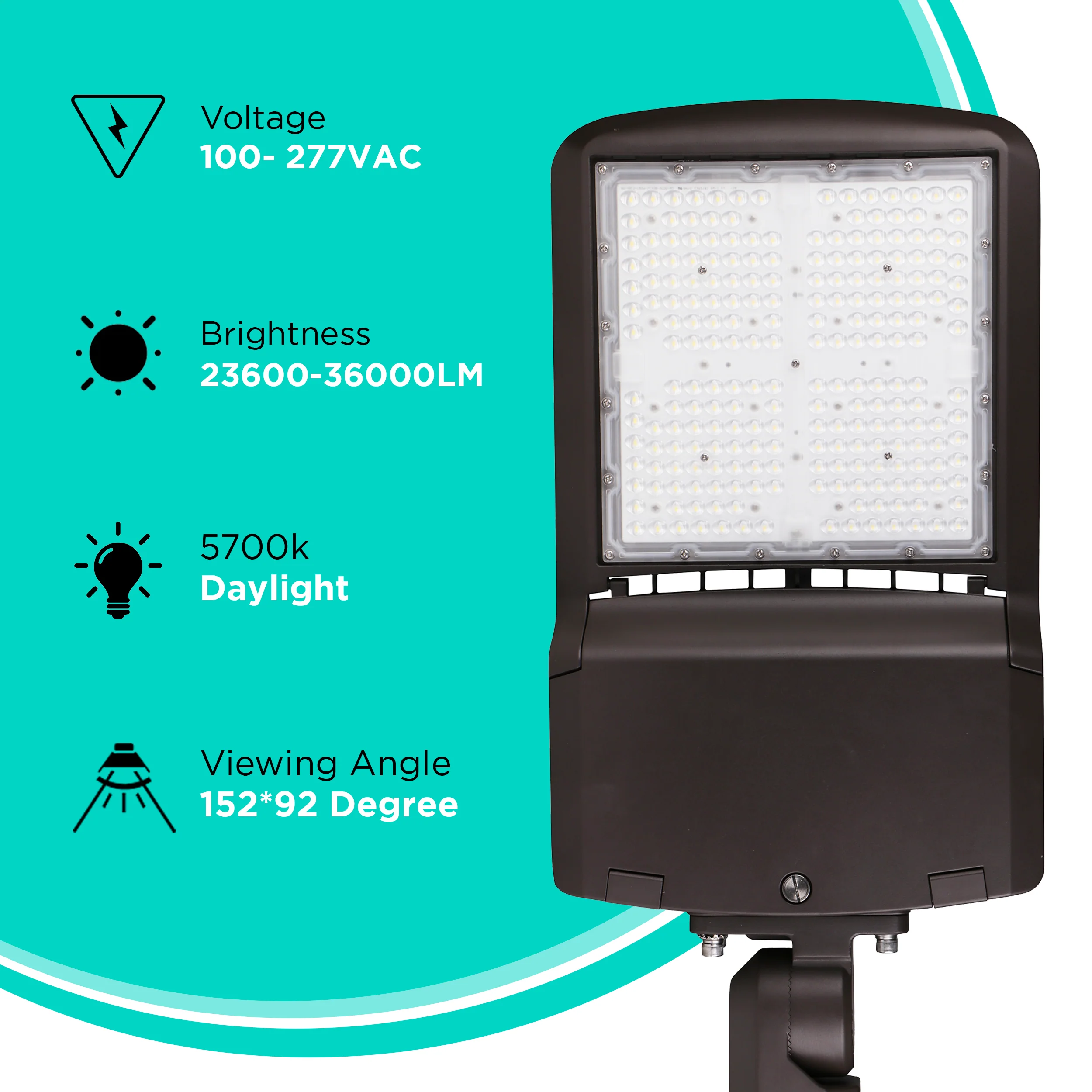 240W AL3 Series Area/Flood Light - 36000lms - IP65 UL Listed - 5700K - Image 3