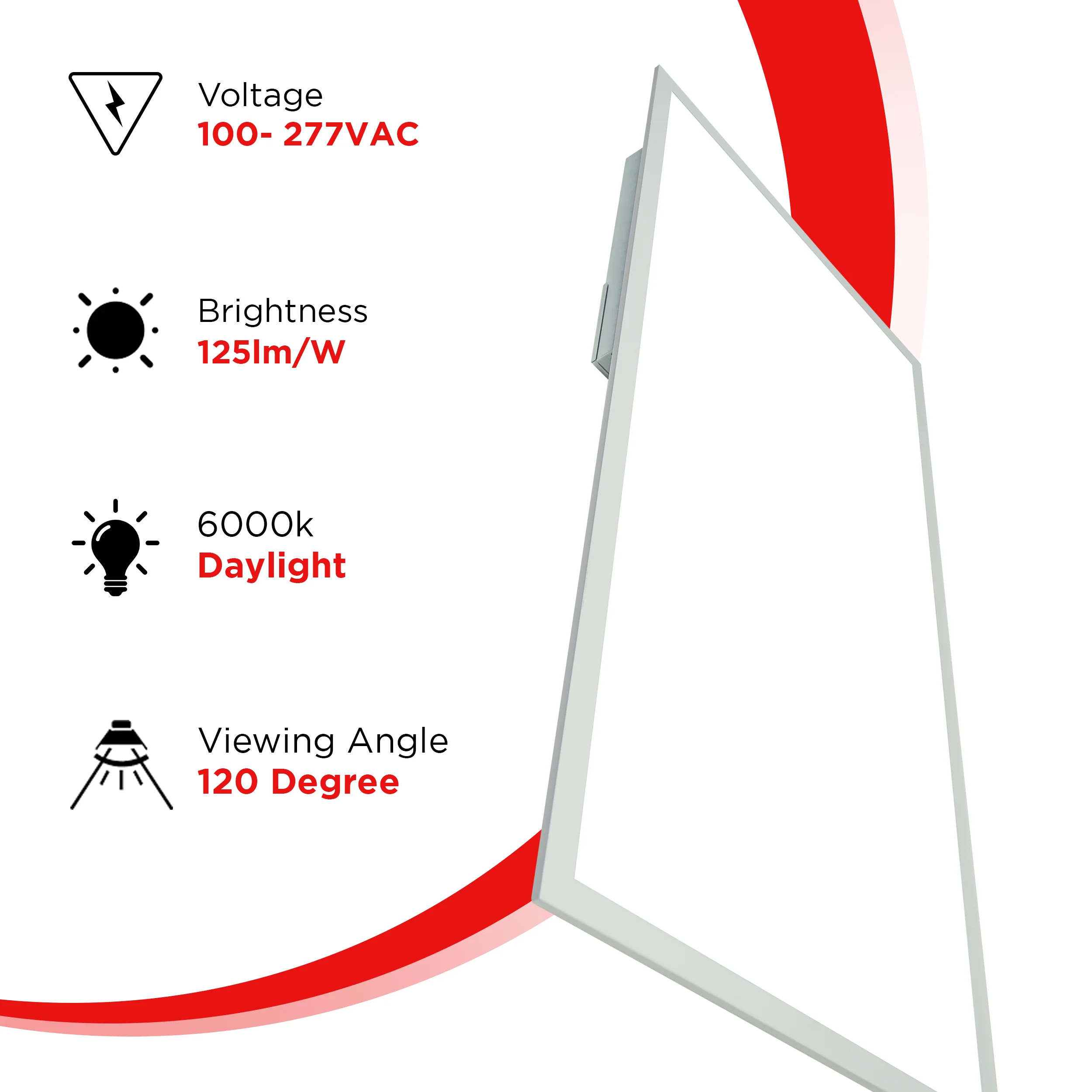 2x4 LED Backlit Panel Light - 50W - 3500K - 6250 lumens - ETL Certified 4 Pack - Image 2