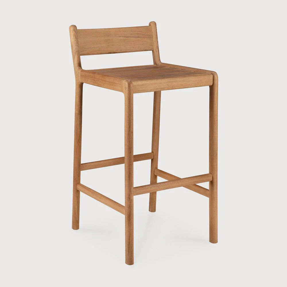 Jack Outdoor Bar Stool | Teak - Image 1