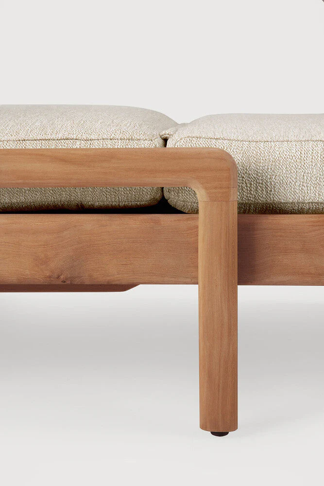 Jack Outdoor Adjustable Lounger | Teak | Natural Fabric - Image 3