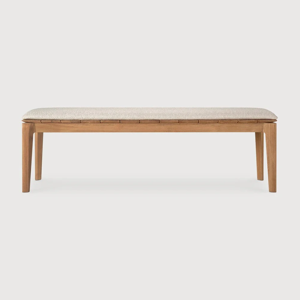 Bok Outdoor Bench | Teak | Natural Fabric | 3+ Seater