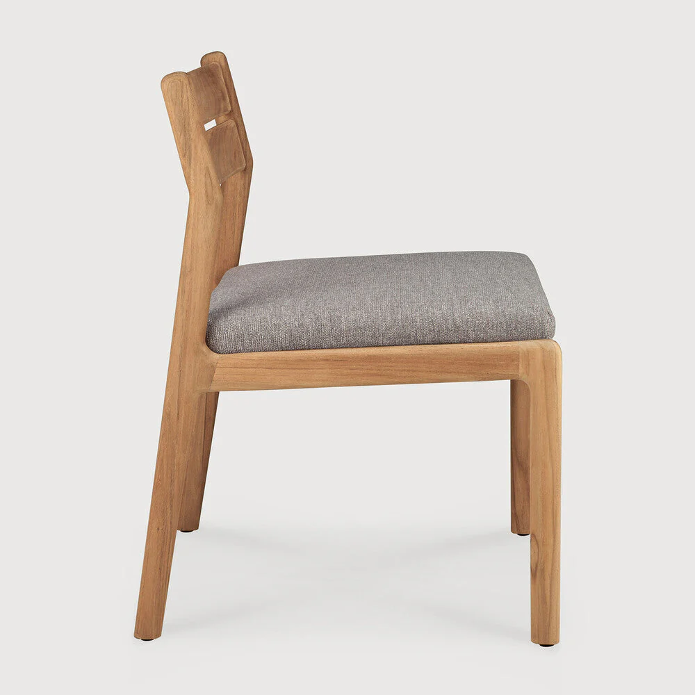 Jack Outdoor Dining Chair | Teak | Mocha Fabric - Image 3