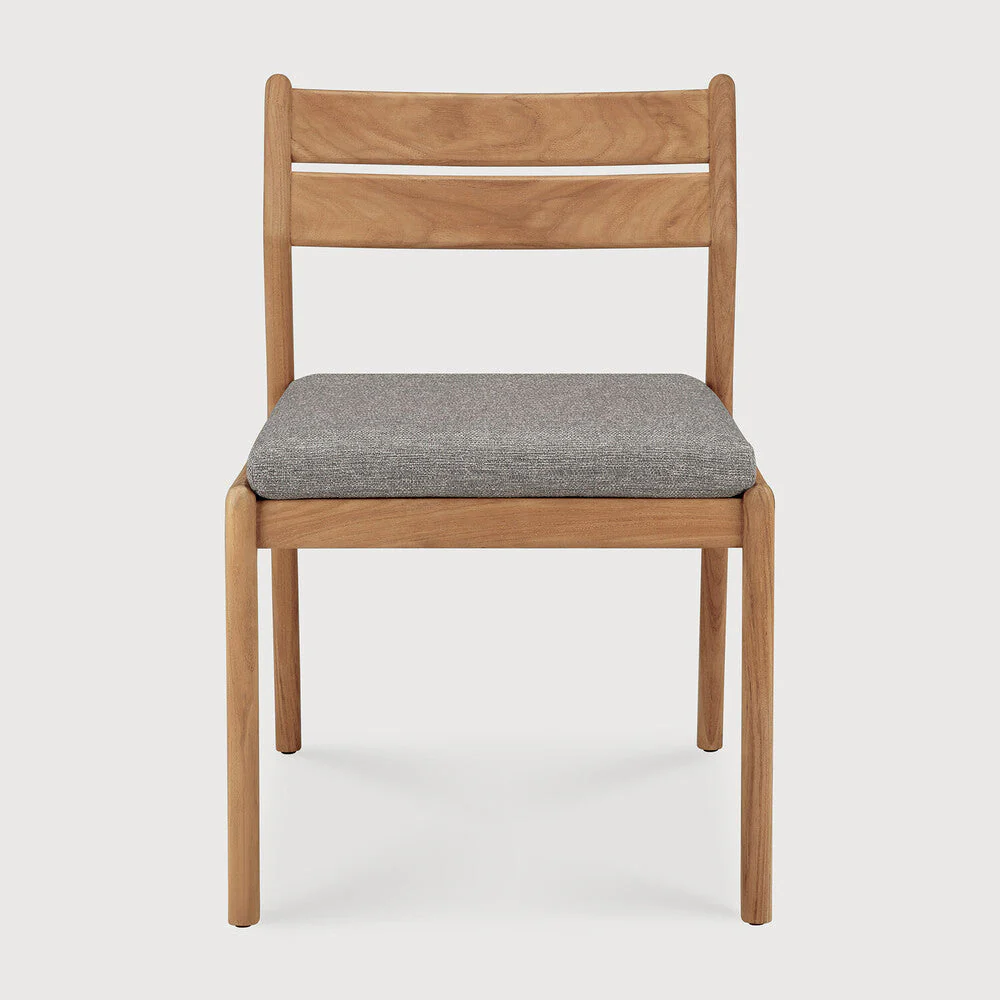 Jack Outdoor Dining Chair | Teak | Mocha Fabric - Image 2