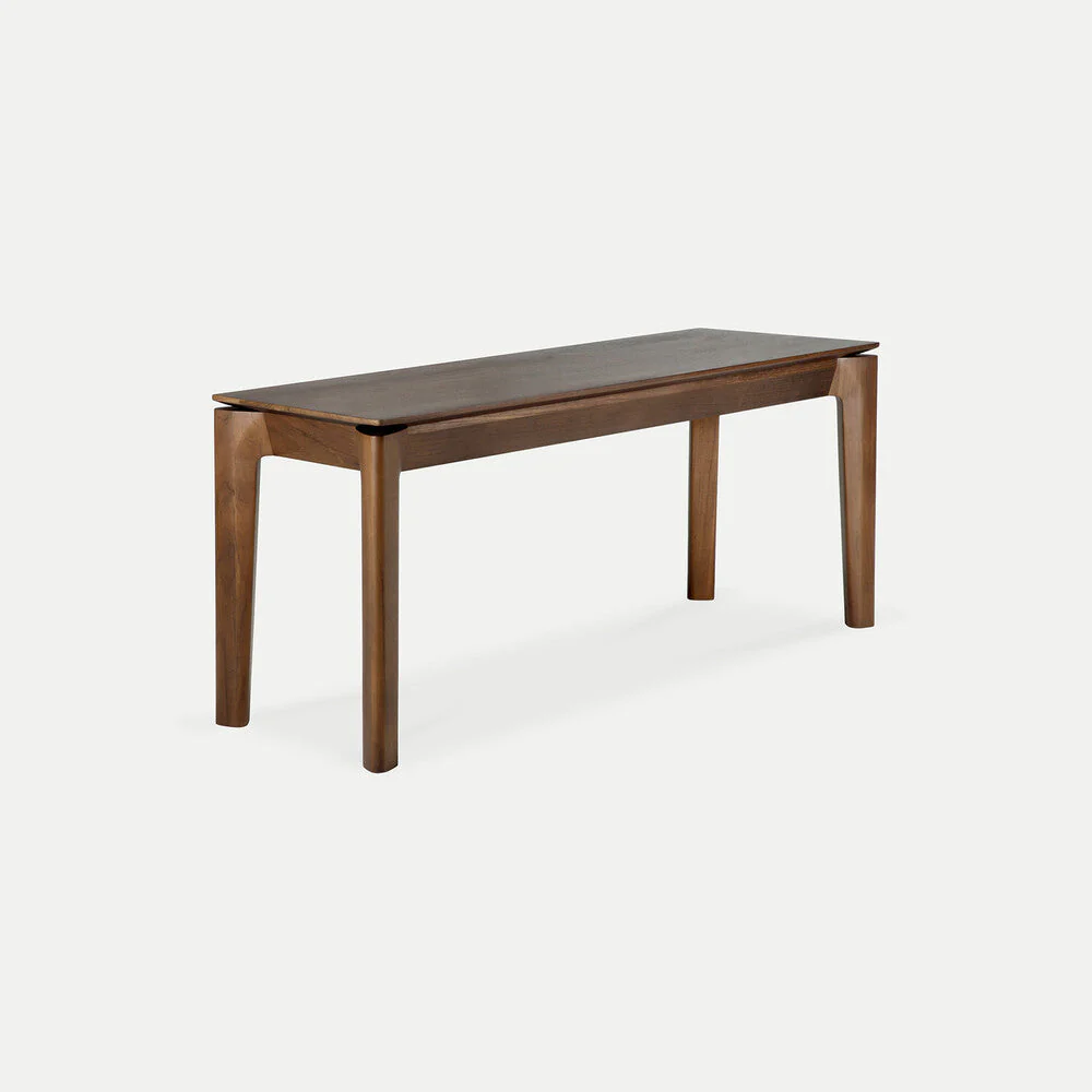 Bok Bench | Varnished Teak | Brown | 50" X 14" - Image 1