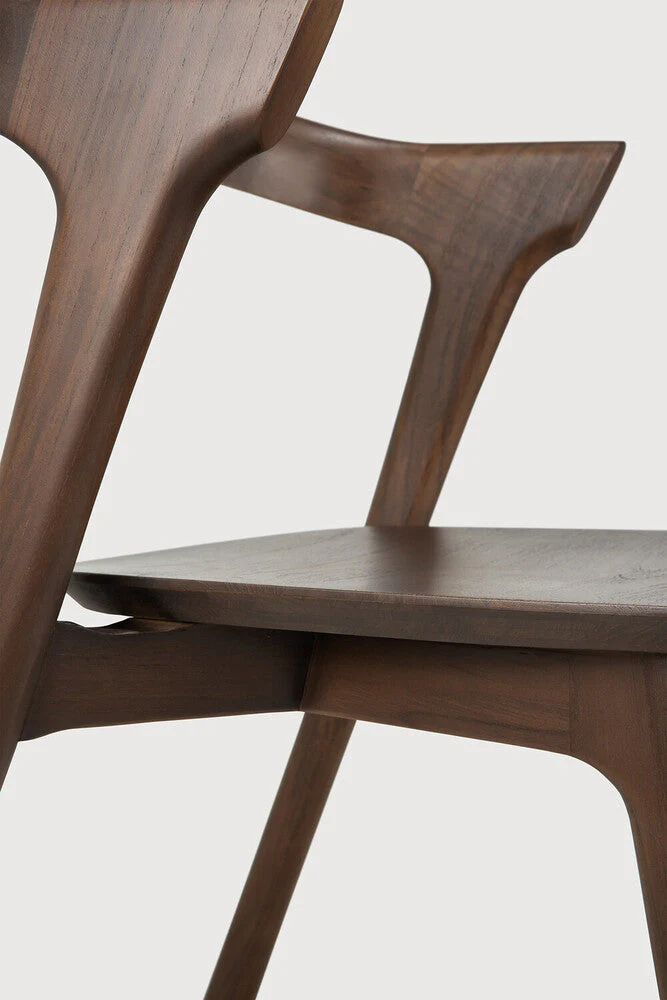 Bok Dining Chair | Varnished Teak | Brown - Image 3