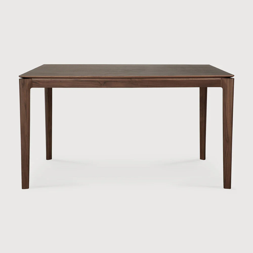 Bok Dining Table | Varnished Teak | Brown | Rectangular | 55" X 31" - Image 1