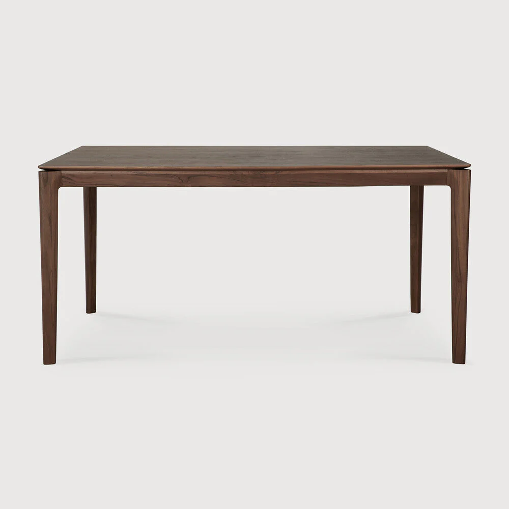 Bok Dining Table | Varnished Teak | Brown | Rectangular | 63" X 31" - Image 1