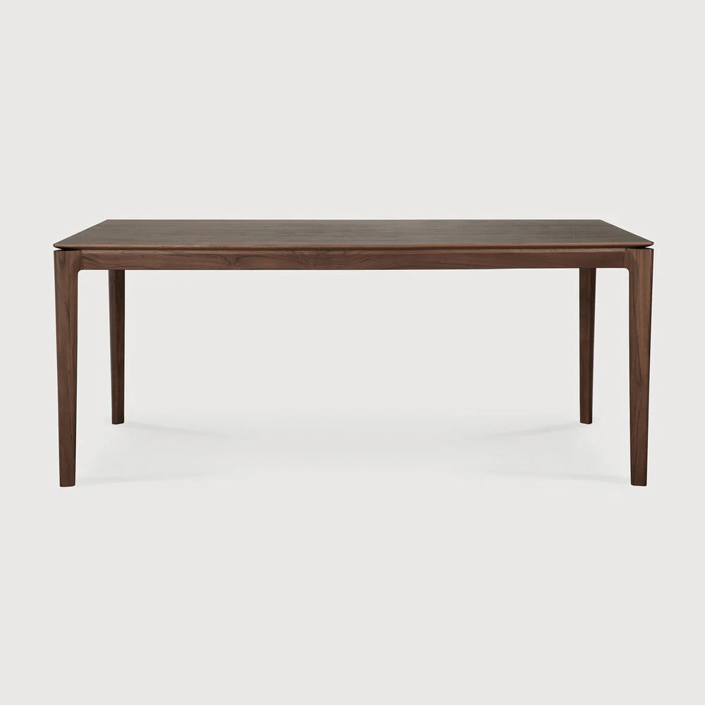 Bok Dining Table | Varnished Teak | Brown | Rectangular | 71" X 35" - Image 1
