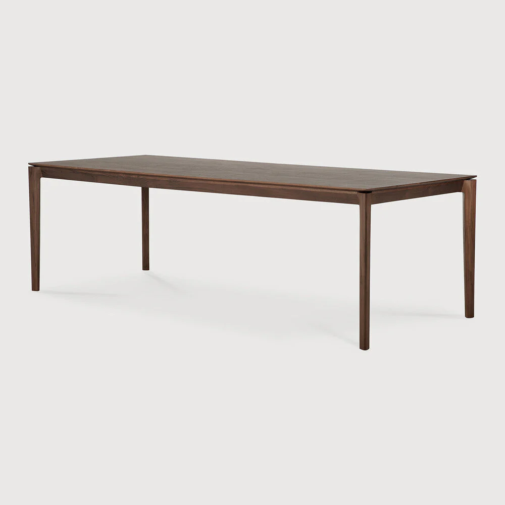 Bok Dining Table | Varnished Teak | Brown | Rectangular | 94" X 39" - Image 2