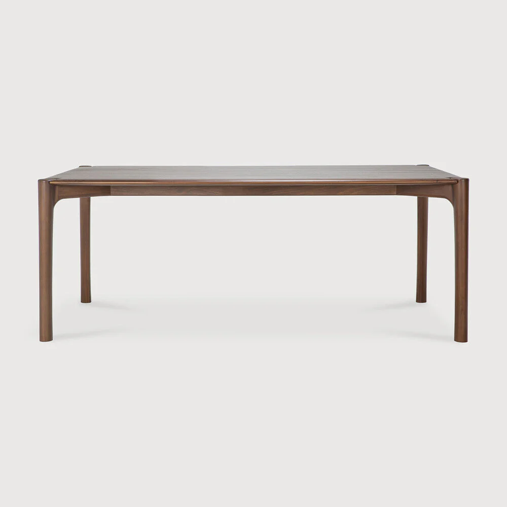 Pi Dining Table | Varnished Teak | Brown | Rectangular | 79" X 37" - Image 1