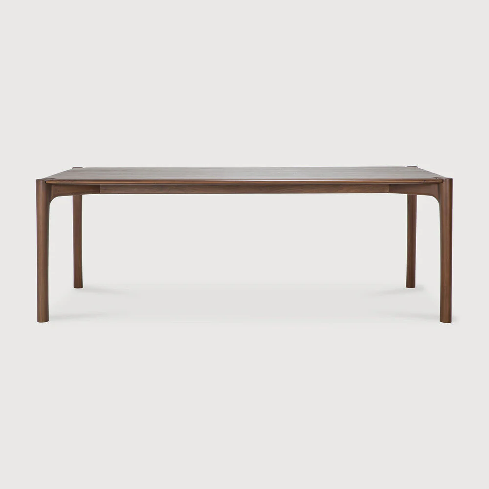 Pi Dining Table | Varnished Teak | Brown | Rectangular | 87" X 37" - Image 1