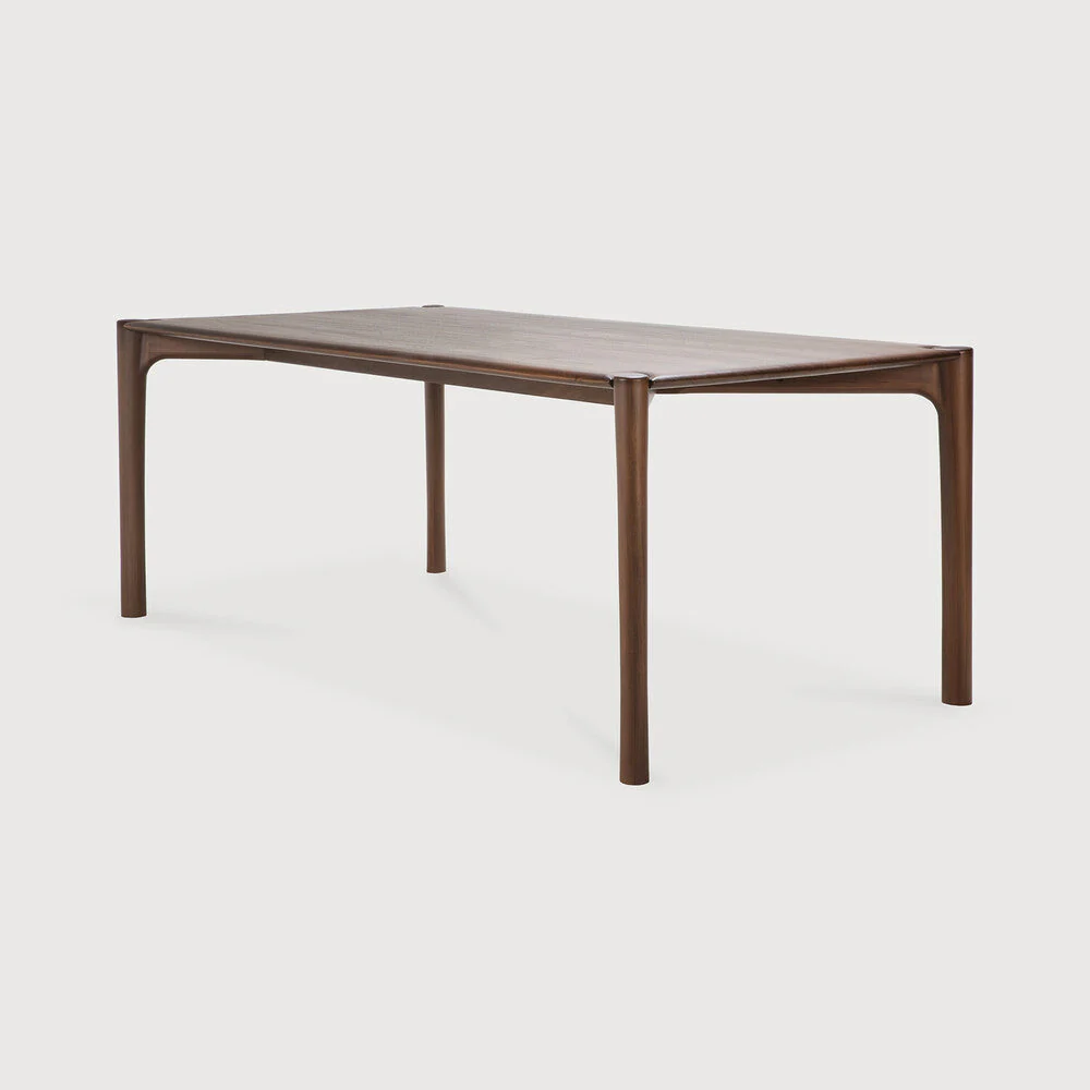 Pi Dining Table | Varnished Teak | Brown | Rectangular | 87" X 37" - Image 2