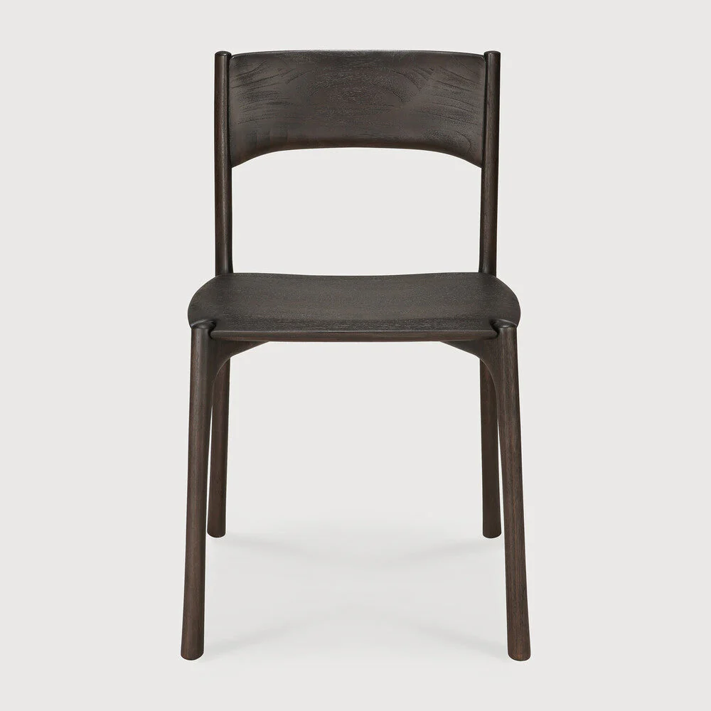 Pi Dining Chair | Varnished Teak | Dark Brown - Image 2