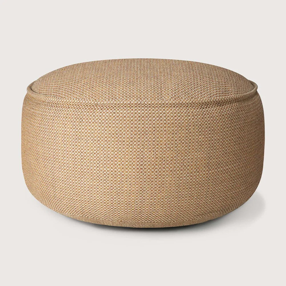 Donut Outdoor Pouf | Marsala Check Fabric | Xl - Image 1