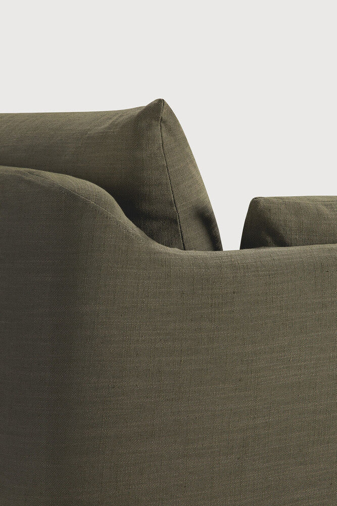 Weave Sofa | Green Fabric | 3 Seater | Removable Cover - Image 3