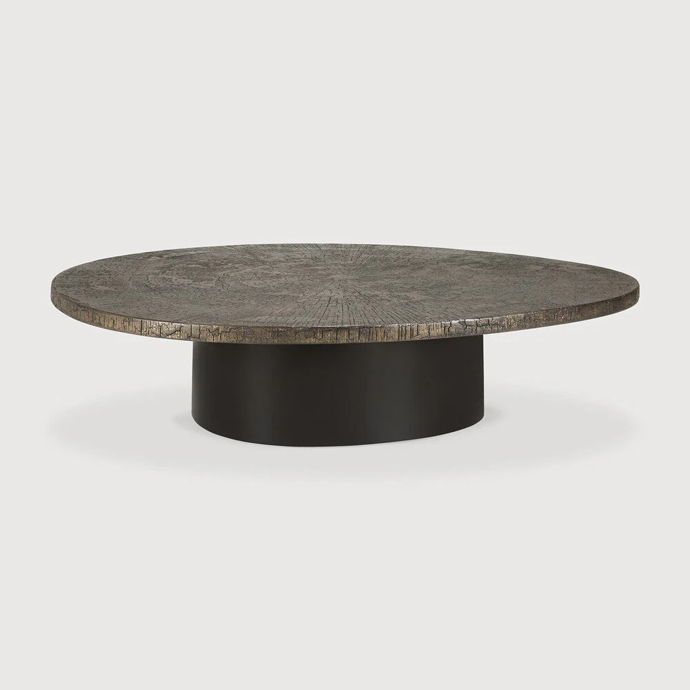 Slice Coffee Table | Varnished Minerals | Ray Whisky | Oval | 54" X 48" - Image 1