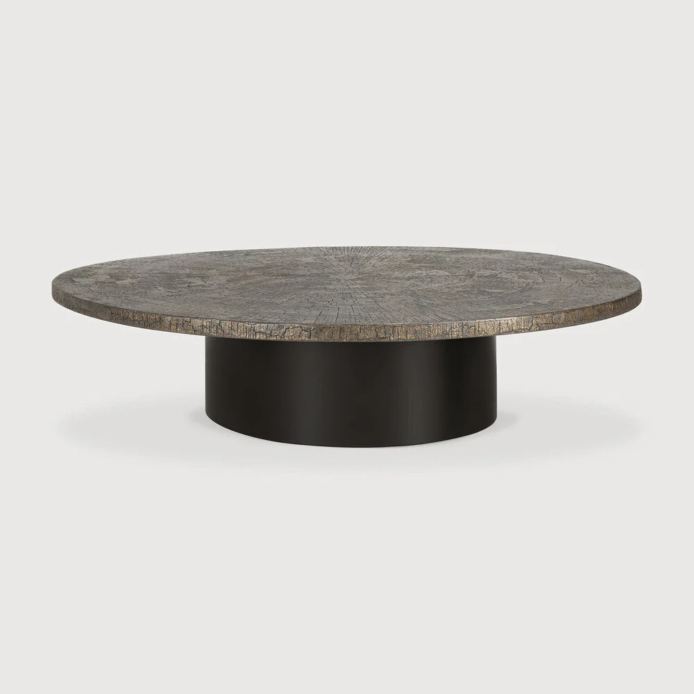 Slice Coffee Table | Varnished Minerals | Ray Whisky | Oval | 54" X 48" - Image 2