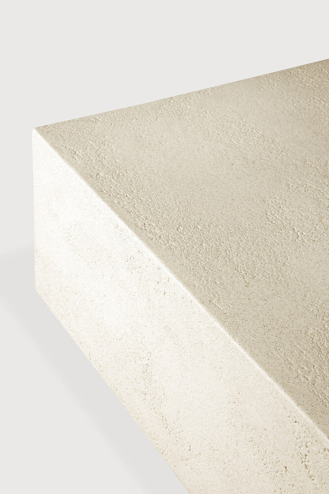 Elements Coffee Table | Varnished Microcement | Off White | Rectangular - Image 3