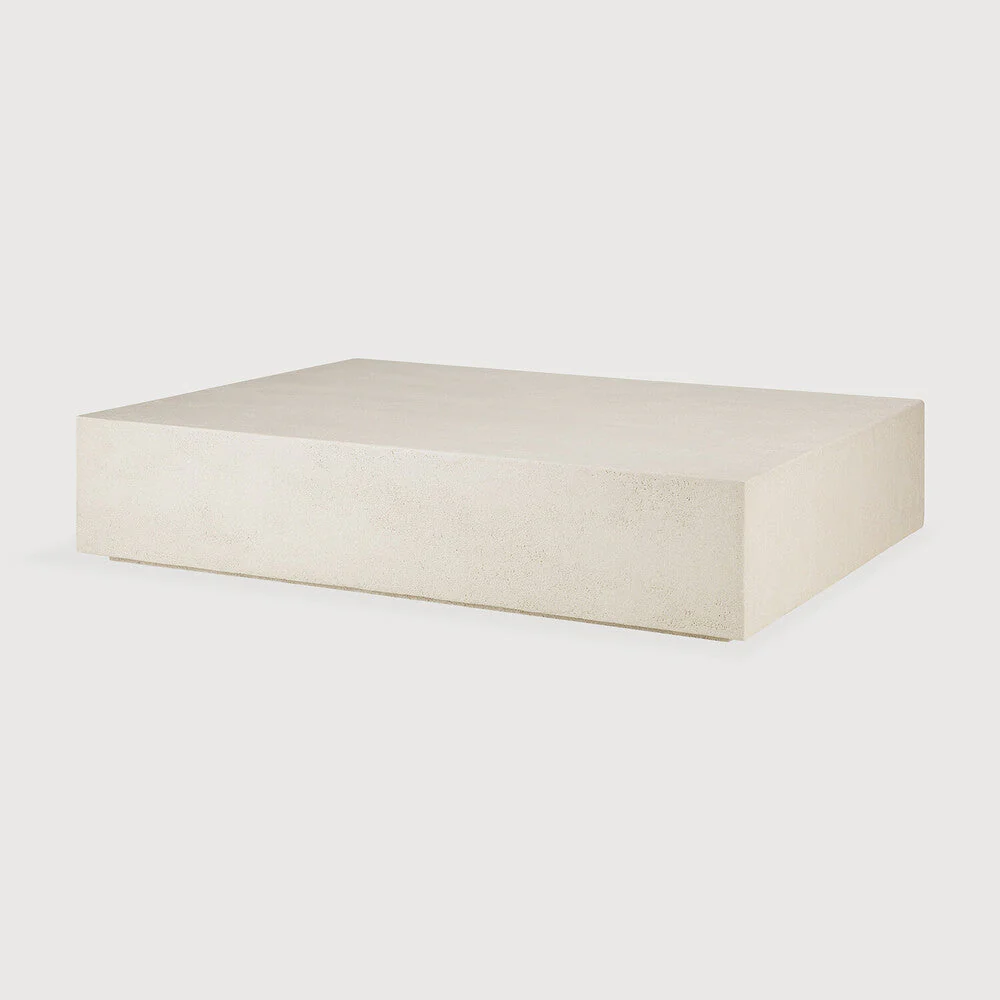 Elements Coffee Table | Varnished Microcement | Off White | Rectangular - Image 2