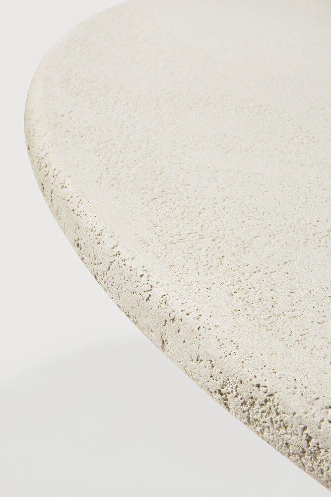 Elements Dining Table | Varnished Microcement | Off White | Round | 59" X 59" - Image 3