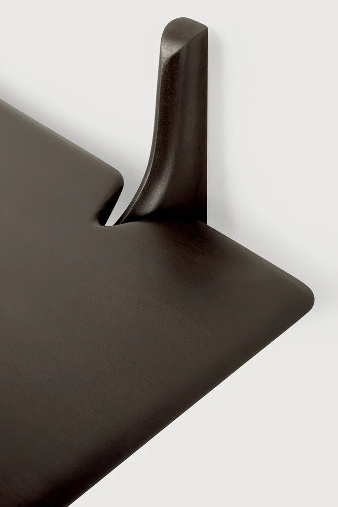 Pi Wall Shelf | Varnished Mahogany | Dark Brown | 1 Shelf | 66" X 14" - Image 3