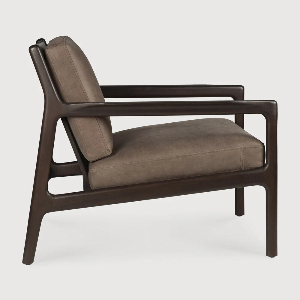 Jack Lounge Chair | Varnished Mahogany | Dark Brown | Terra Nubuck Leather - Image 2