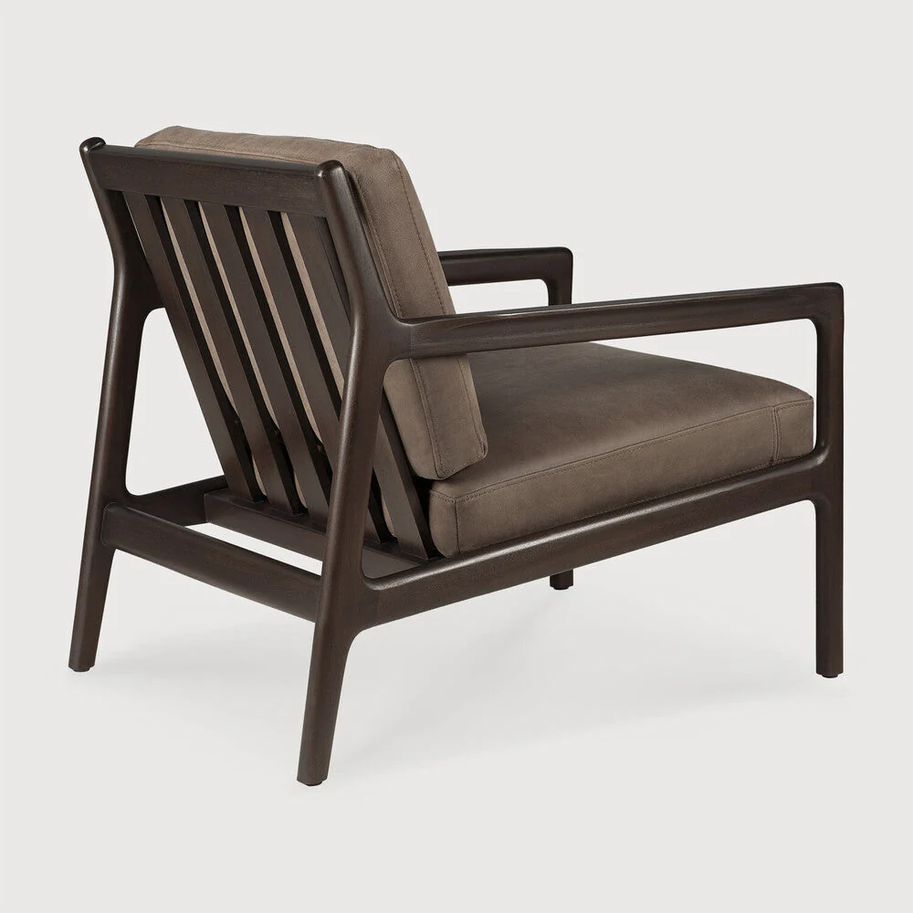 Jack Lounge Chair | Varnished Mahogany | Dark Brown | Terra Nubuck Leather - Image 3