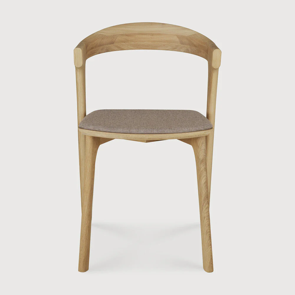 Bok Dining Chair| Varnished Oak | Warm Grey Fabric - Image 2