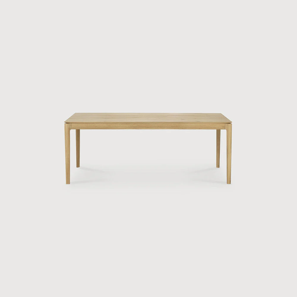 Bok Extendable Dining Table | Varnished Oak | Rectangular | 71"|110" X 39" - Image 2
