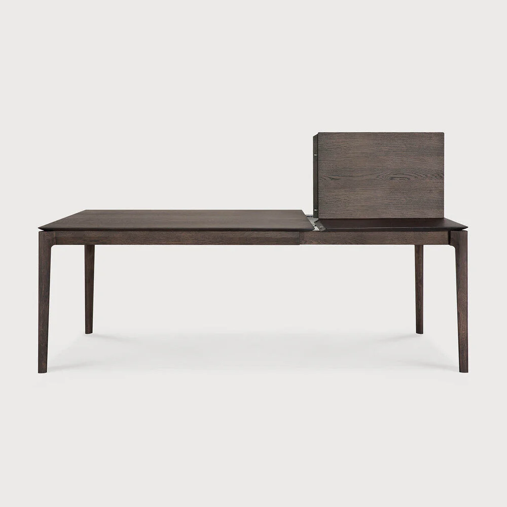 Bok Extendable Dining Table | Varnished Oak | Brown | Rectangular | 55"|87" X 35" - Image 3
