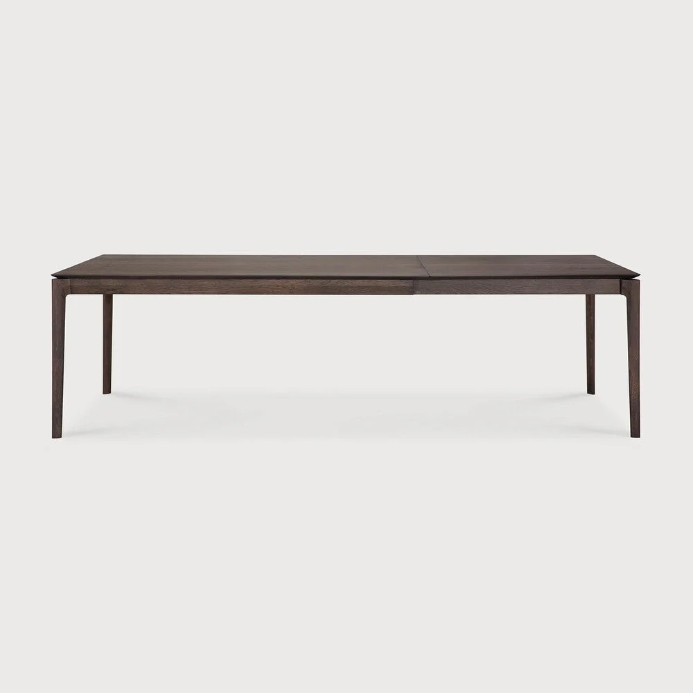 Bok Extendable Dining Table | Varnished Oak | Brown | Rectangular | 71″|110″ X 39″