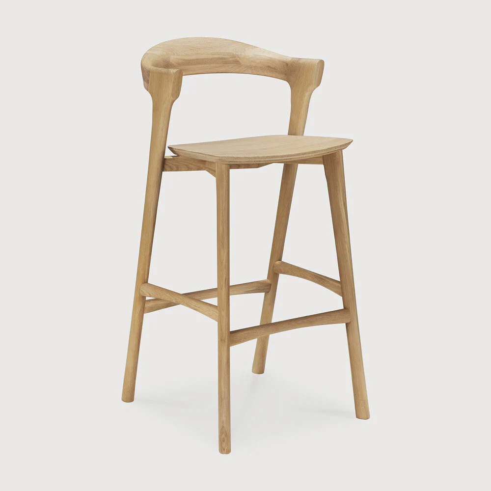 Bok Bar Stool | Varnished Oak - Image 1