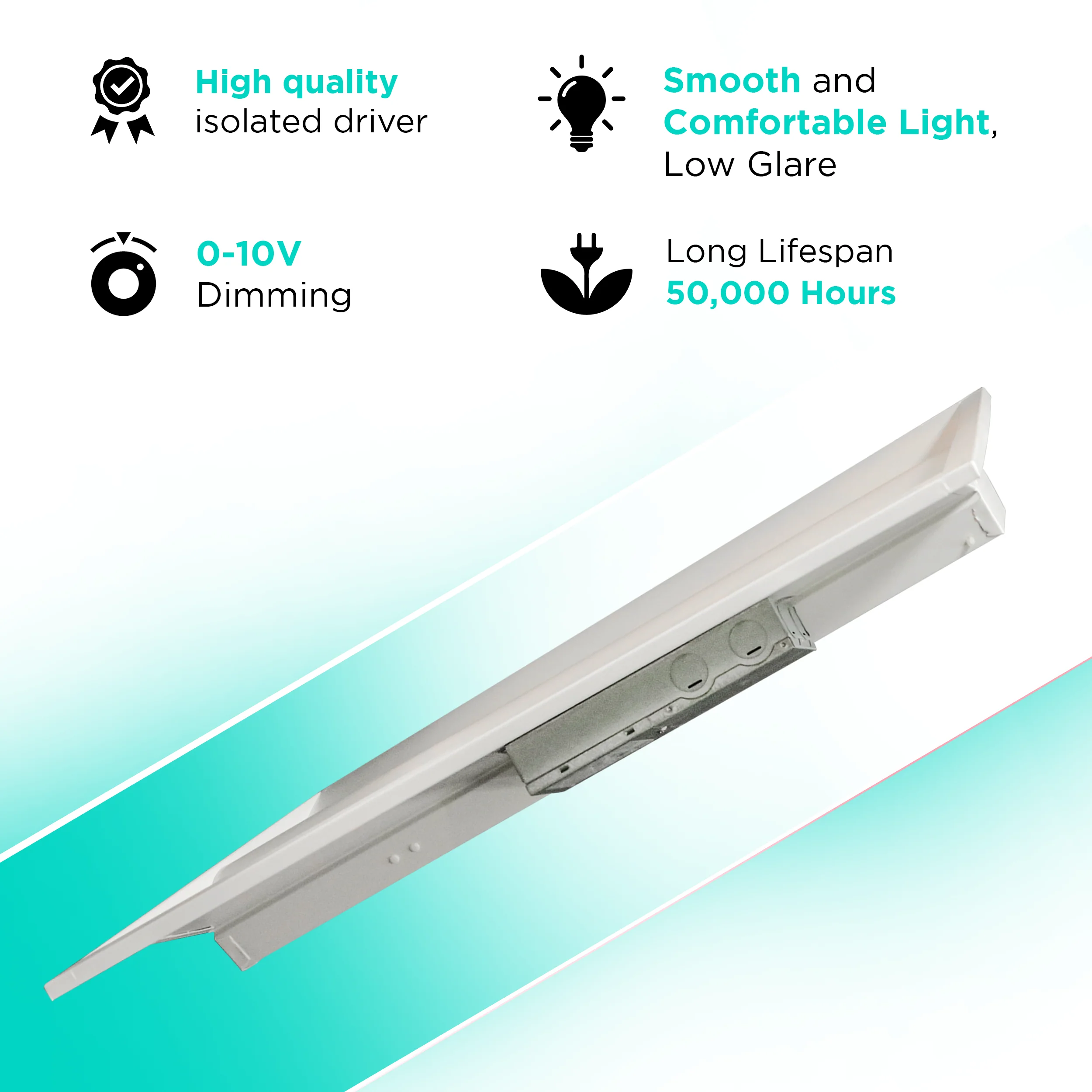 Troffer 2x2 - Version 2 - 40W - 5000 lumens - 6000K & CCT (35K/40K/50K) - ETL Certified - 2 Pack - Image 3
