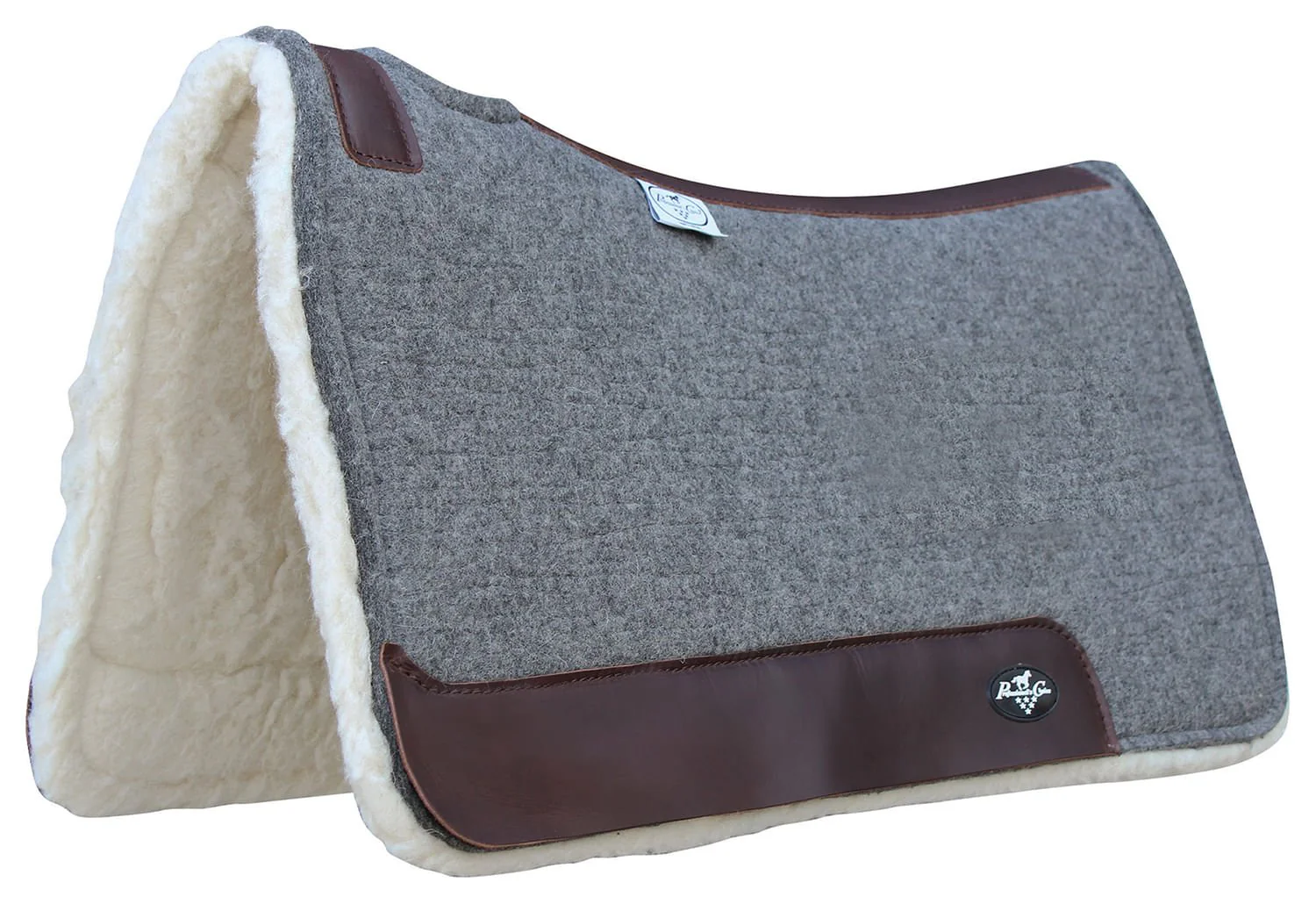 Professional's Choice Deluxe 100% Wool Saddle Pad with Fleece - Image 2