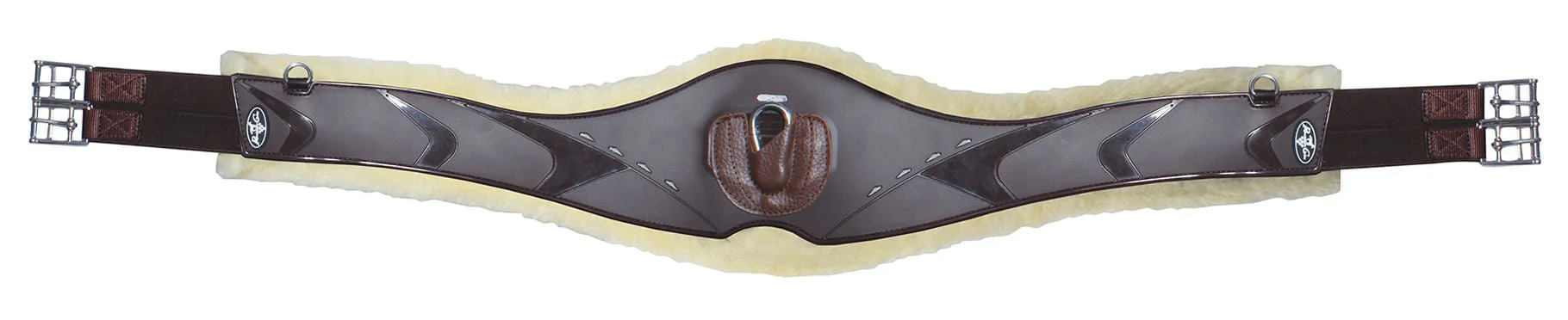 Professional's Choice Fleece Contoured Jump Girth, Chocolate - Image 2