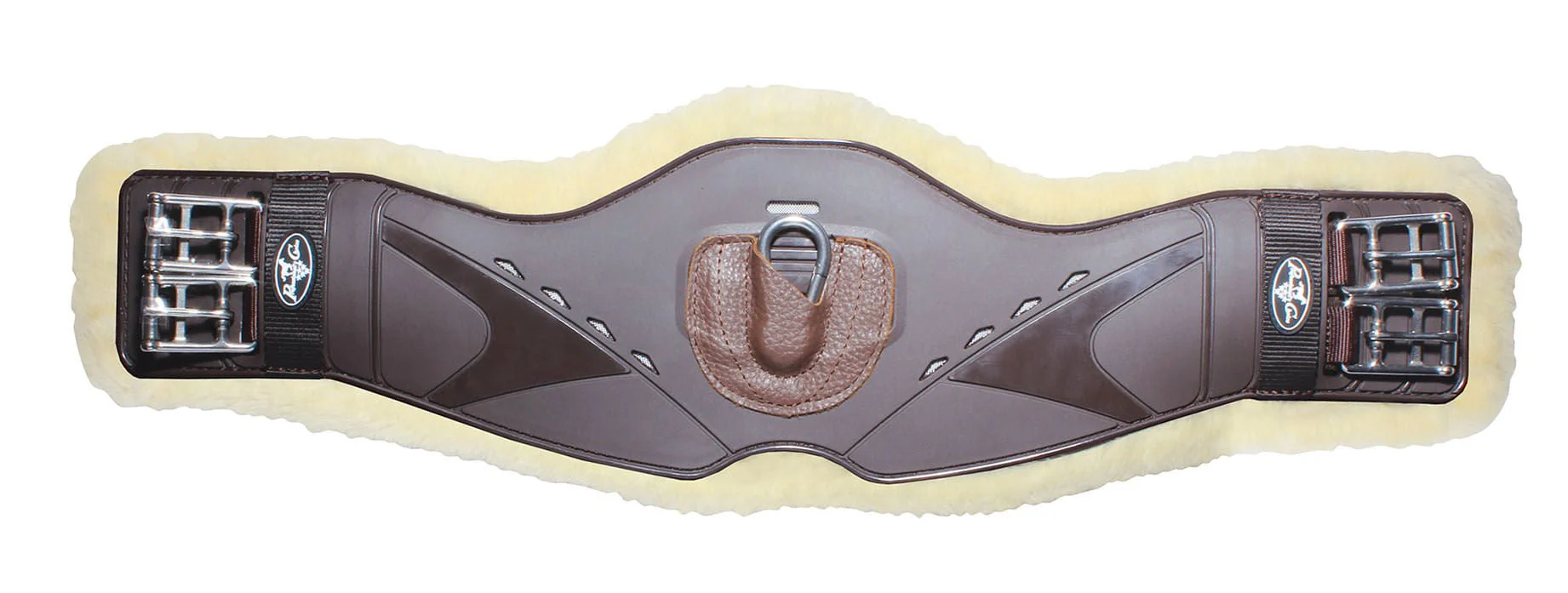 Professional's Choice Fleece Contoured Monoflap Girth, Brown - Image 2