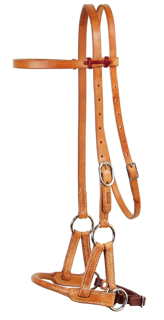 Professional's Choice Schutz Round Leather Nose Side Pull - Image 1