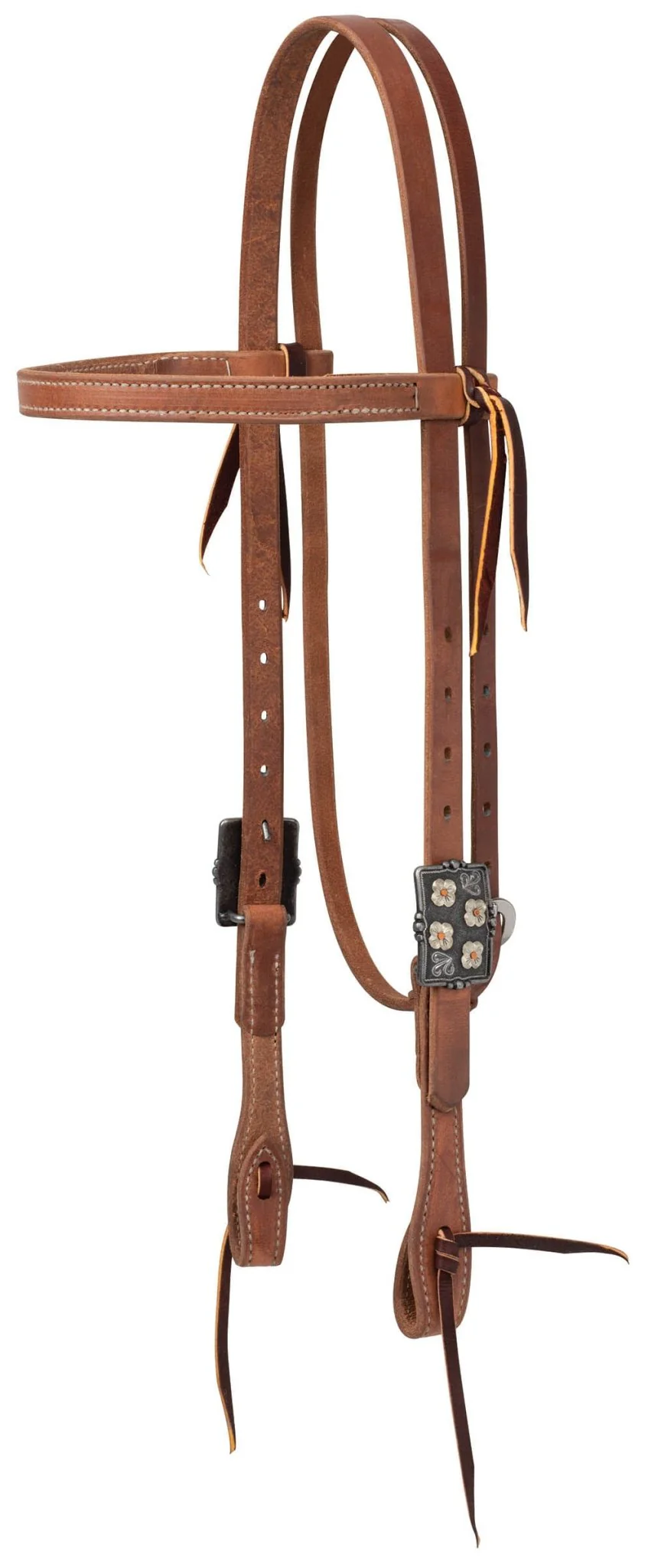 ProTack Silver Flower Browband Headstall - Image 1